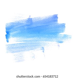Vector hand drawn watercolor brush stain. Colorful painted stroke.