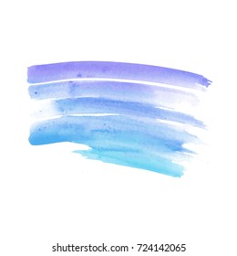Vector hand drawn watercolor brush stain. Colorful painted stroke. Watercolor brushed background.