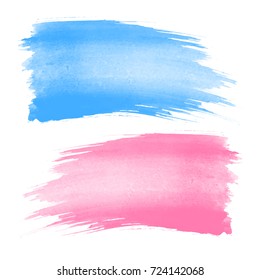 Vector hand drawn watercolor brush stains. Colorful painted strokes. Watercolor brushed backgrounds.