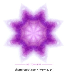 Vector hand drawn watercolor mandala pattern. Beautiful gentle geometric colorful watercolor mandala for invitations, postcards, business cards and others. 