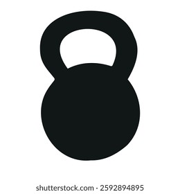 Vector hand drawn weigh silhouette isolated on white background