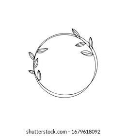 Vector hand drawn wreath with elements. Love, isolated on a white background. Can be used for valentine cards, quotes, blogs and more. EPS Vector