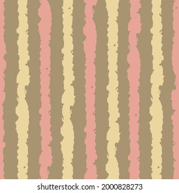 Vector hand drawn yellow pink charcoal stripes. Ocher brown seamless pattern. Grunge texture. Pastel print boho background. Perfect for fabric, wallpaper, home decor, scrapbooking.