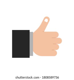vector hand and finger flat illustration 