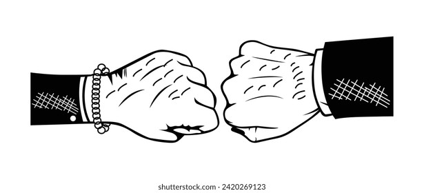 Vector hand Finger Illustration on a white background.