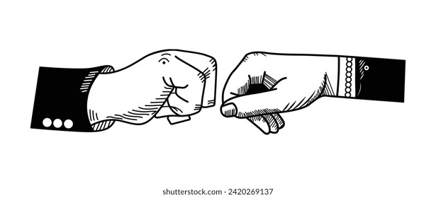 Vector hand Finger Illustration on a white background.