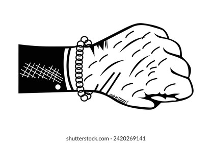 Vector hand Finger Illustration on a white background.