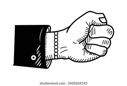 Vector hand Finger Illustration on a white background.