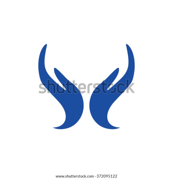 Vector Hand Flat Icon Stock Vector (Royalty Free) 372095122