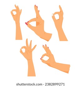 vector hand gesture collection ok