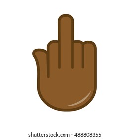 Vector hand gesture icon. Sign language. Signal of hand, fingers for communication. Isolated color illustration on white