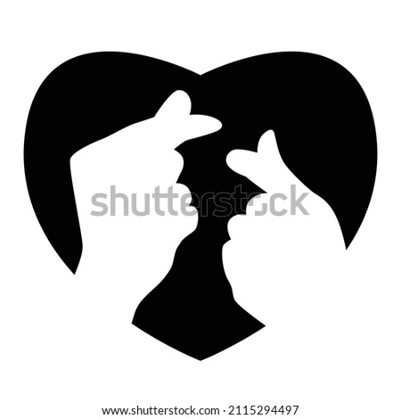 A Vector of Hand Gesture Silhouette