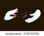 vector Hand giving money to other hand bribe corruption