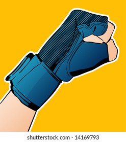 Vector hand in glove cycle