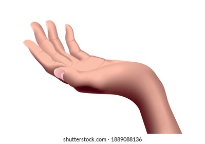 Vector hand in gradient style