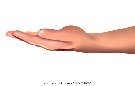 Vector hand in gradient style