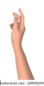 Vector hand in gradient style