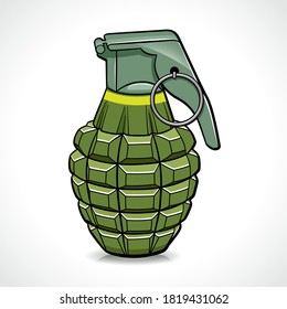 Vector Hand Grenade Cartoon Design