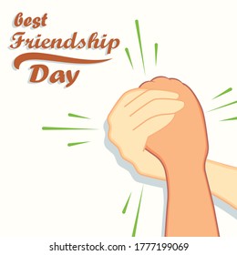 Vector Hand Happy Friendship Day Friendship Stock Vector (Royalty Free ...