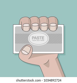 Vector Hand Holding Card