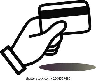Vector hand holding a card for your business. 