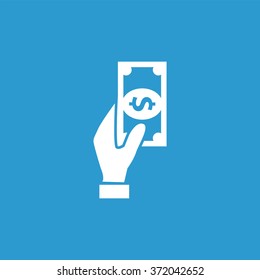 Vector hand holding dollar Icon