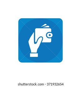 Vector hand holding wallet Icon