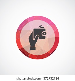 Vector hand holding wallet Icon