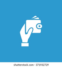 Vector hand holding wallet Icon