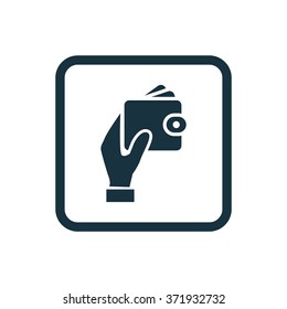 Vector hand holding wallet Icon