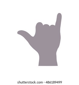 vector of hand icon on white background