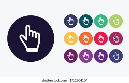Vector hand icon symbol flat style.