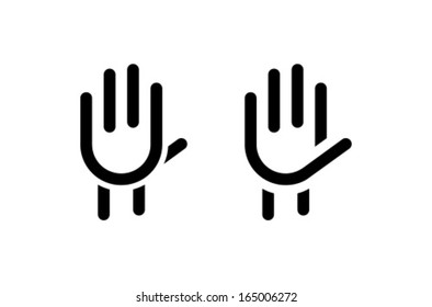 Vector Hand Icon Symbol Set