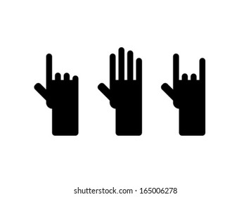 Vector Hand Icon Symbol Set