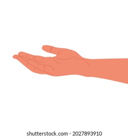 Vector hand illustration isolated on white background. Gives or Takes. Vector illustration in flat style.