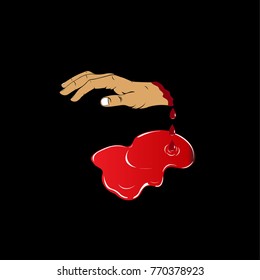 vector of hand injured , eps 10