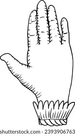 Vector hand ink linear gestures vintage illustration 