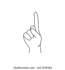 Vector hand isolated on white background