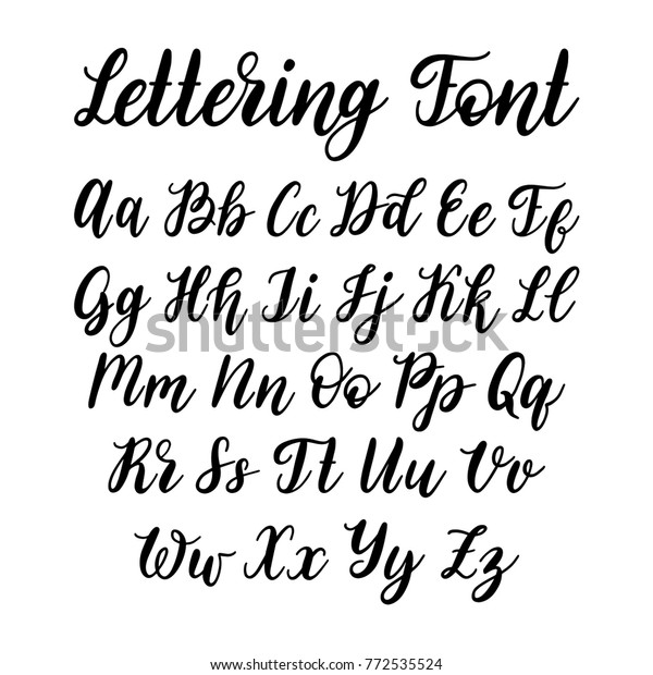 Immagine Vettoriale Stock A Tema Lettering Alfabeto Vettoriale A Mano Calligrafia Royalty Free