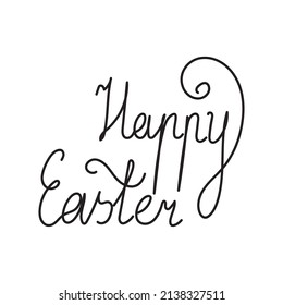 Vector hand lettering Happy Easter quote, cut file