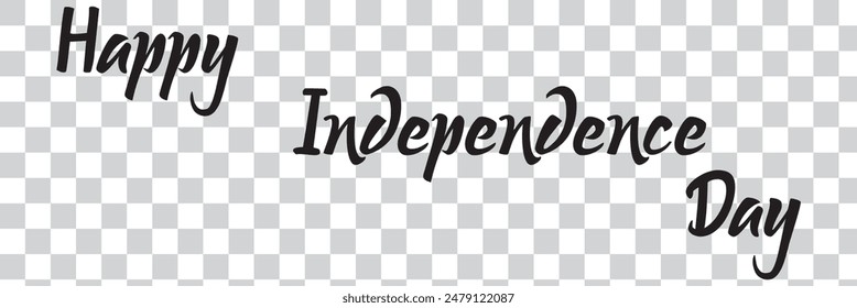 Vektorgrafik Handschrift des Happy Independence Day auf weißem Hintergrund.