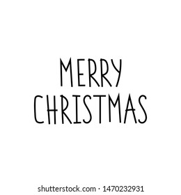 Vector hand lettering Merry Christmas.