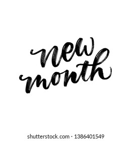 VECTOR HAND LETTERING. NEW MONTH