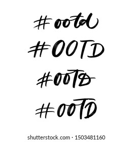 VECTOR HAND LETTERING. OUTFIT OF THE DAY. LETTERING ABOUT FASHION
