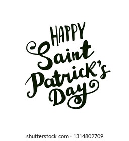 vector hand lettering saint patrick s day greetings text