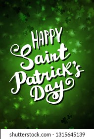 vector hand lettering saint patrick s day greetings text