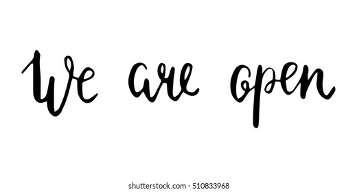 vector hand lettering text, modern calligraphy, ink drawn text