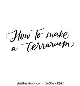 VECTOR HAND LETTERING TYPOGRAPHY. HOW TO MAKE A TERRARIUM