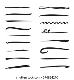 vector hand lettering underlines lines
