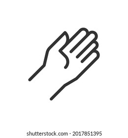 Icono de línea de mano del vector. Símbolo con estilo de contorno de moda. Ilustración vectorial aislada en un fondo blanco. 